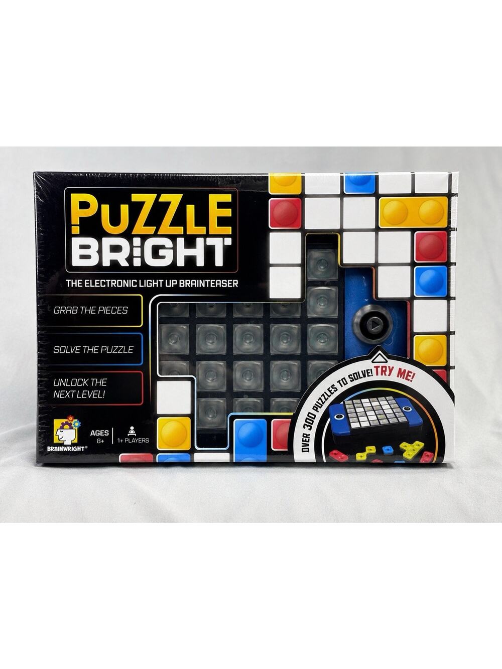 Puzzle Bright Electronic Light Up Brainteaser Game NIB 300 Challenges